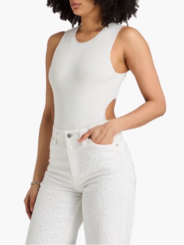 Maje Crochet-Trimmed Stretch-Knit Bodysuit 8